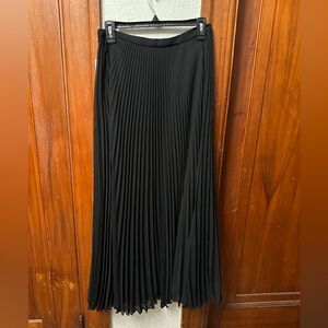 Laundry By Shelli Segal Black Pleated Maxi Skirt NWT $185 MSRP